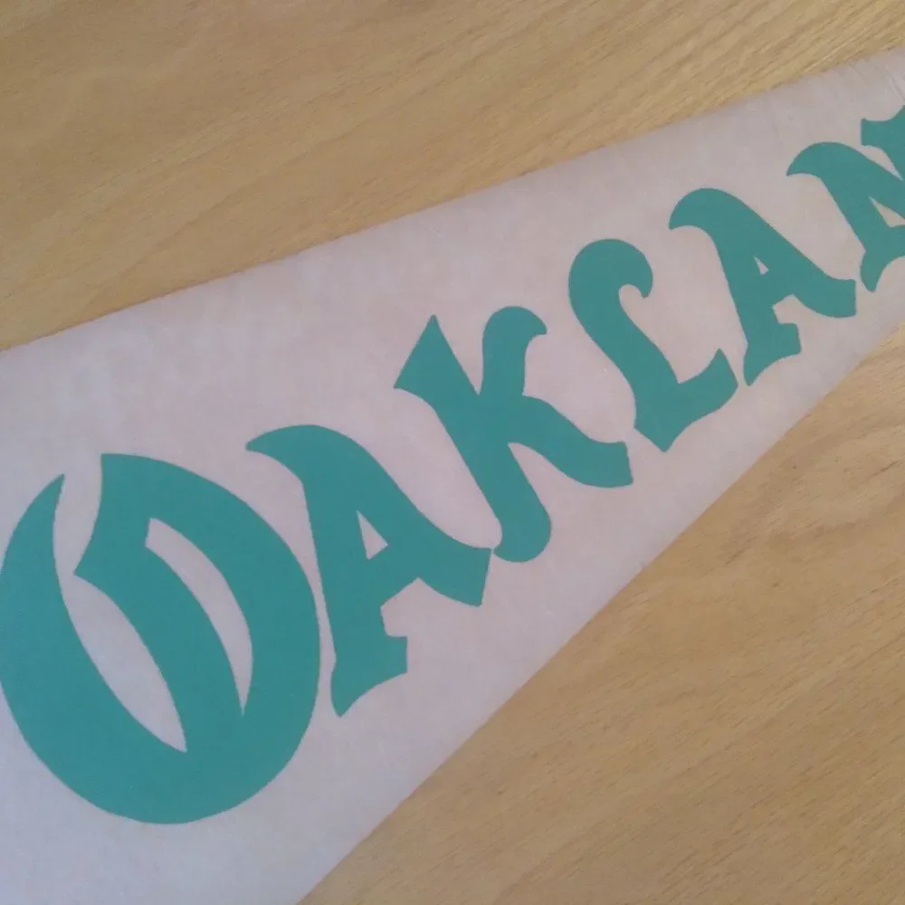 Vintage 60s Oakland Athletics MLB Pennant Flag